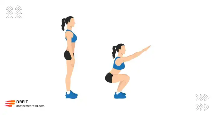 اسکات با وزن بدن
