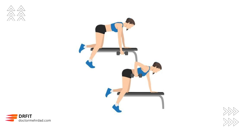 زیربغل دمبل خم