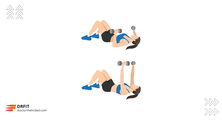 پرس سینه با دمبل یا هالتر