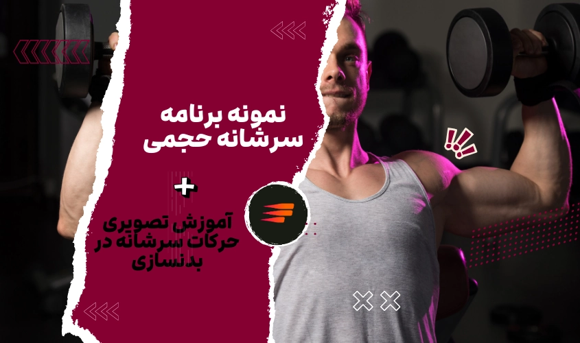 نمونه برنامه سرشانه حجمی + آموزش تصویری حرکات سرشانه در بدنسازی